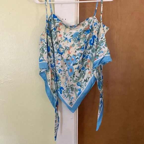 Cloud Ten Printed Silky Scarf Tank Top - Picture 3 of 9